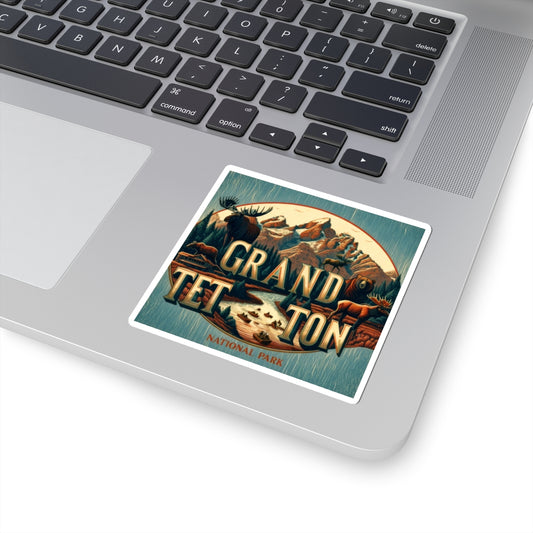 Grand Teton National Park Sticker - National Park Decor, Natoinal Park Lover Gift, Laptop Stickers, Phone Sticker, Dive Gear Sticker, Waterproof Art, Laptop Decor
