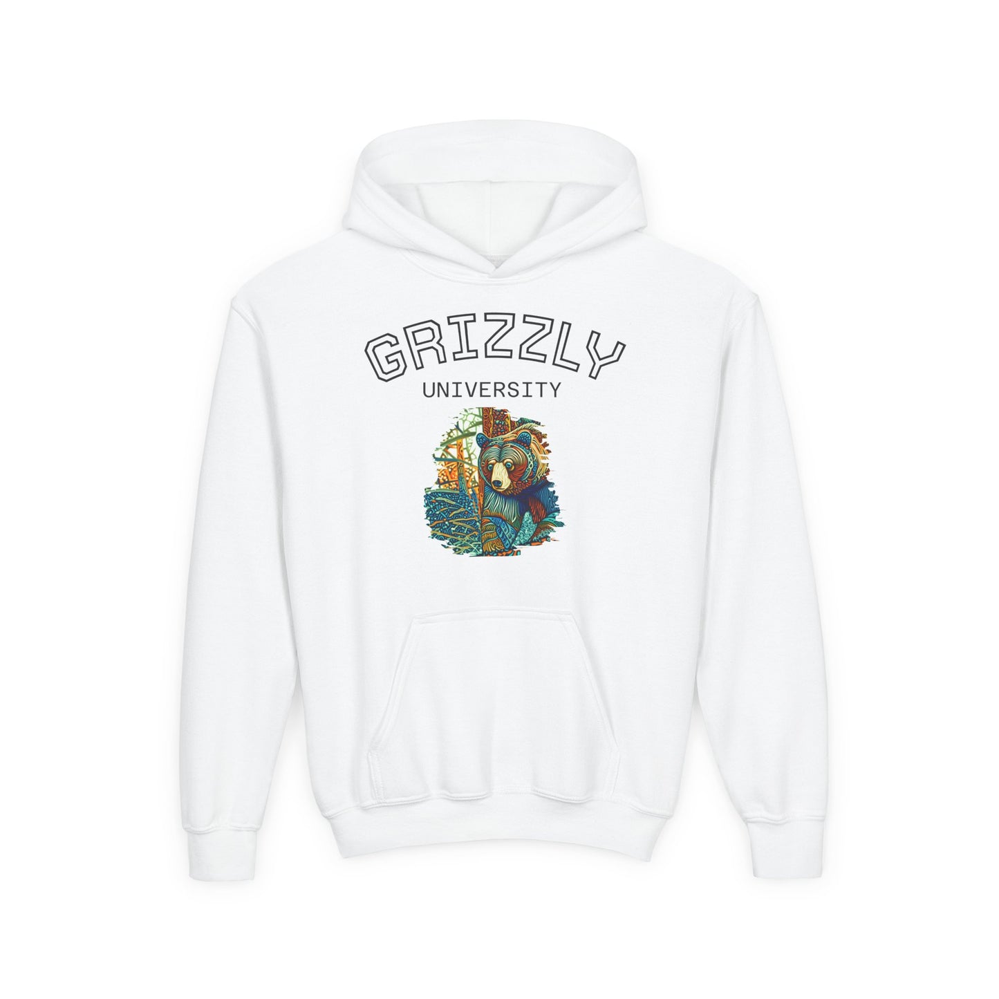 Youth Bear Hoodie Hiking, Summer Camp, Campfire Wear