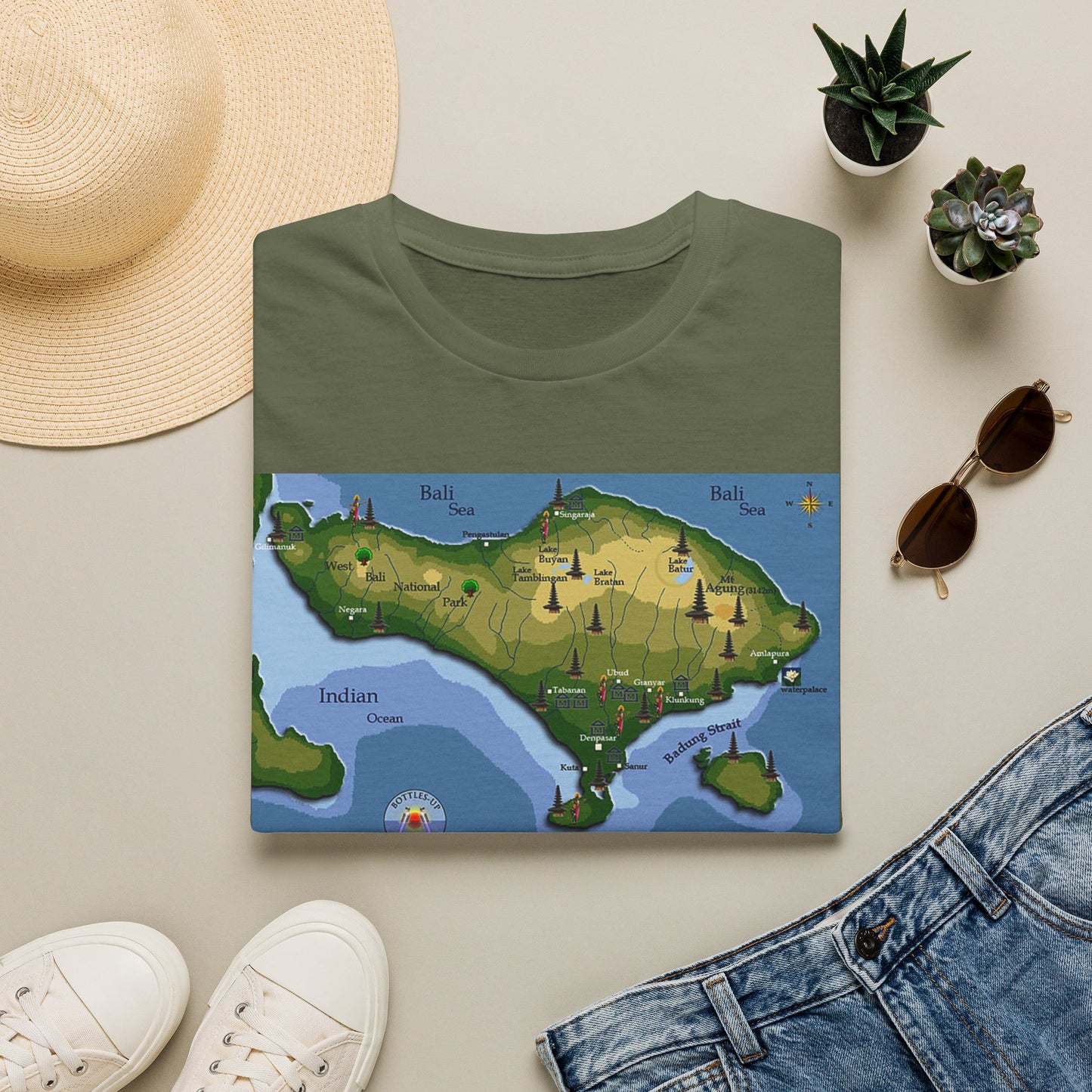 Bali Map T-Shirt — Family Safari Illustrated Island Tee