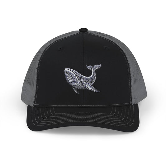 Embroidered Humpback Whale Trucker Cap