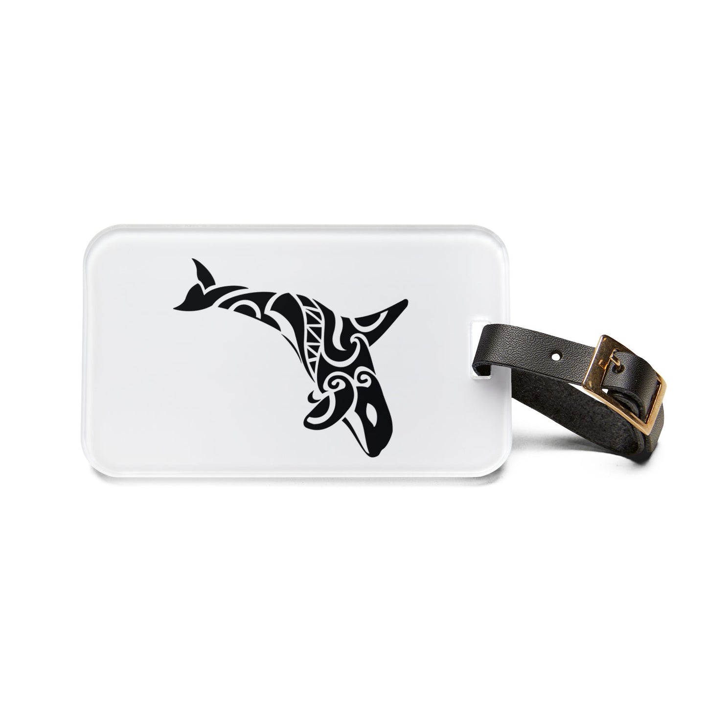 Tribal Orca Tattoo Style Luggage Tag