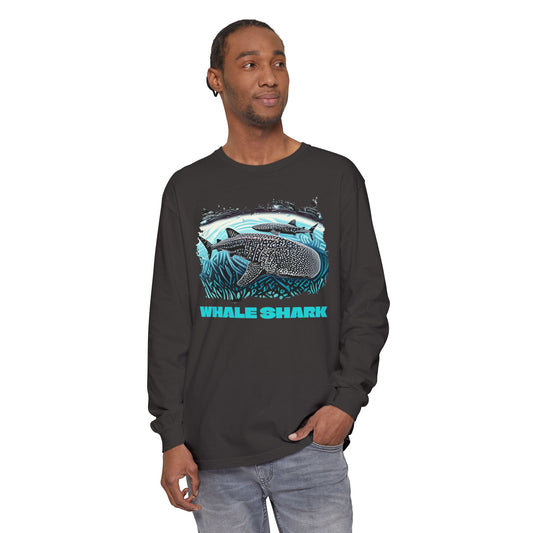 Whale Shark Long Sleeve T-Shirt — Ocean Marine Life Graphic