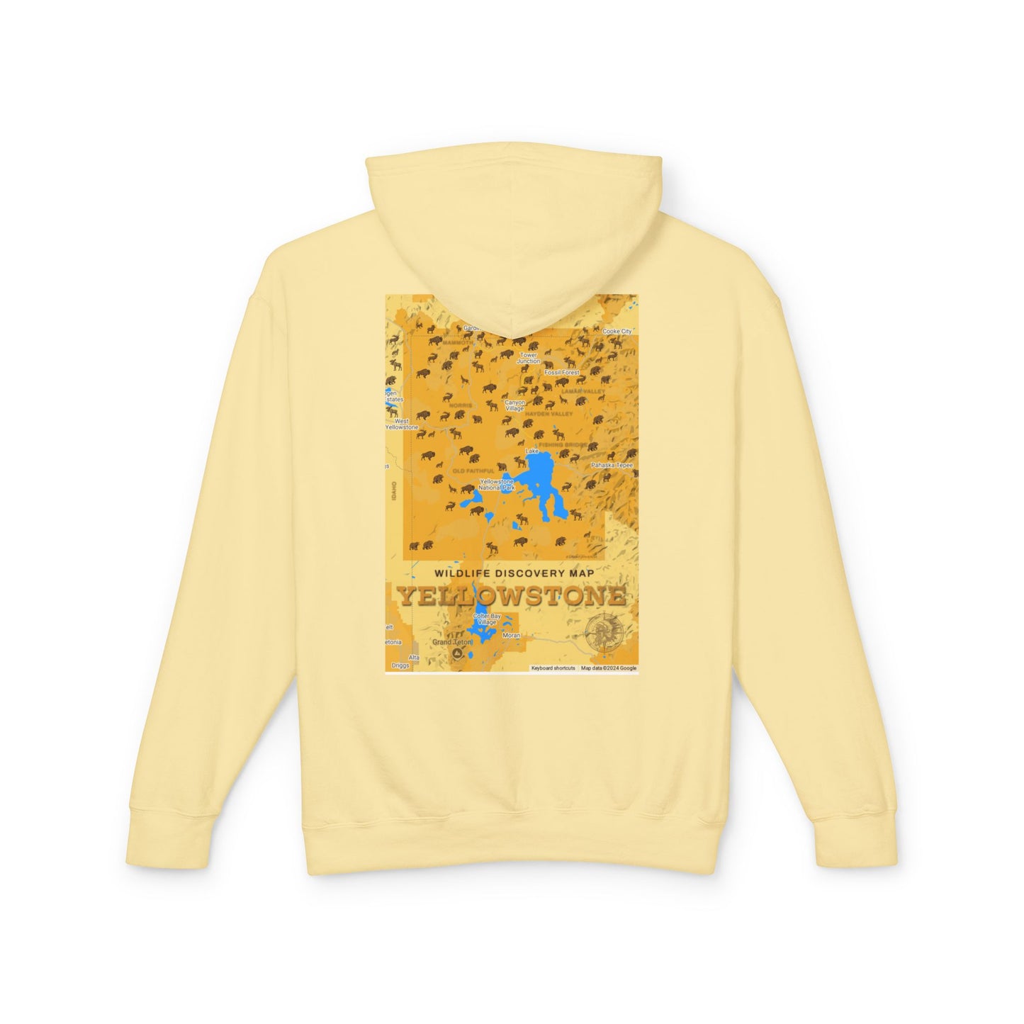 Yellowstone Graphic Hooded Sweatshirt, Lightweight Hoodie, Cool Casual Wear, Gift for Nature Lovers, Travel Apparel