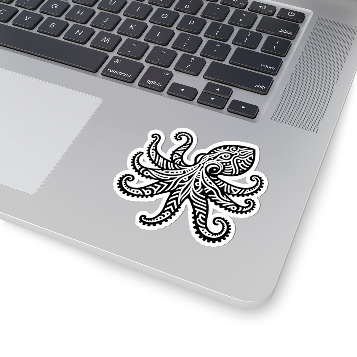 Tribal Tattoo Octopus Kiss-Cut Stickers | Ocean Aesthetic Vinyl Decals | Laptop, Water Bottle, Journal Decor, Gifts for Marine Lovers, Gift for Scuba Diver