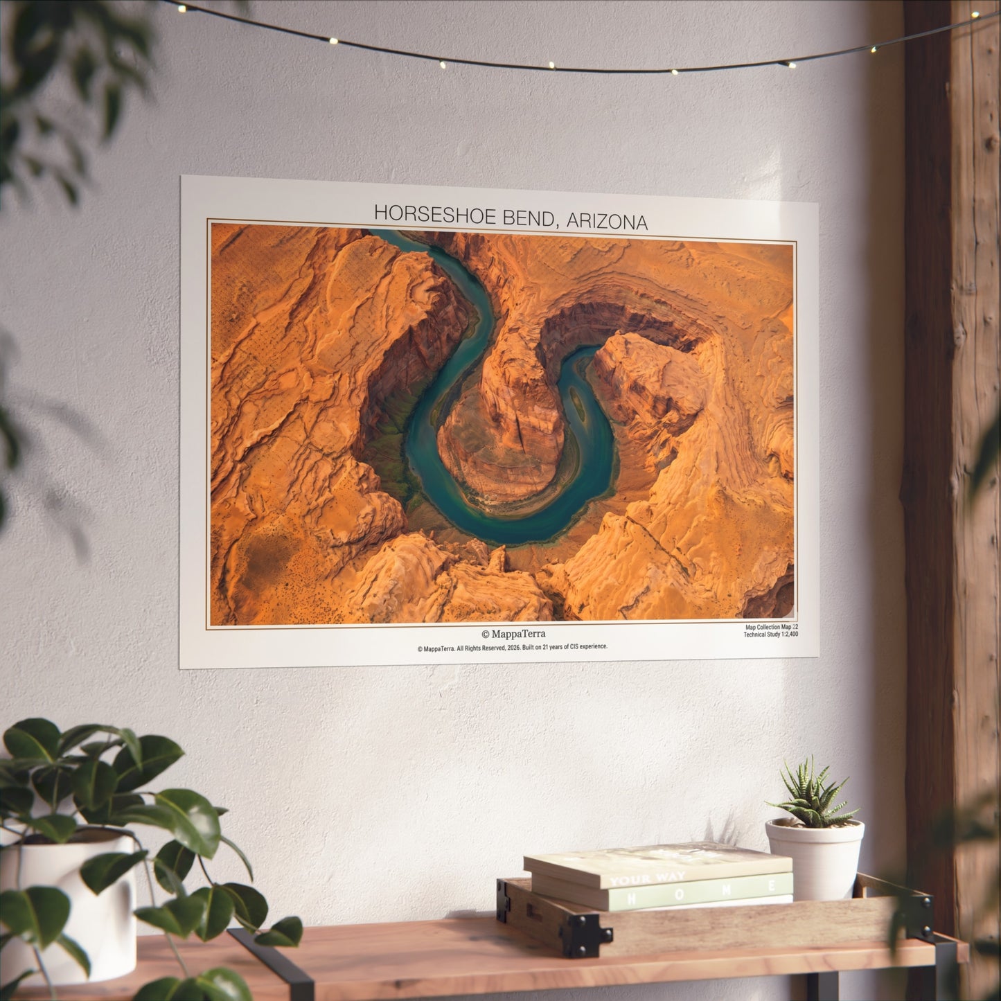 Horseshoe Bend Arizona Fine Art Poster — Aerial Canyon Landscape Print