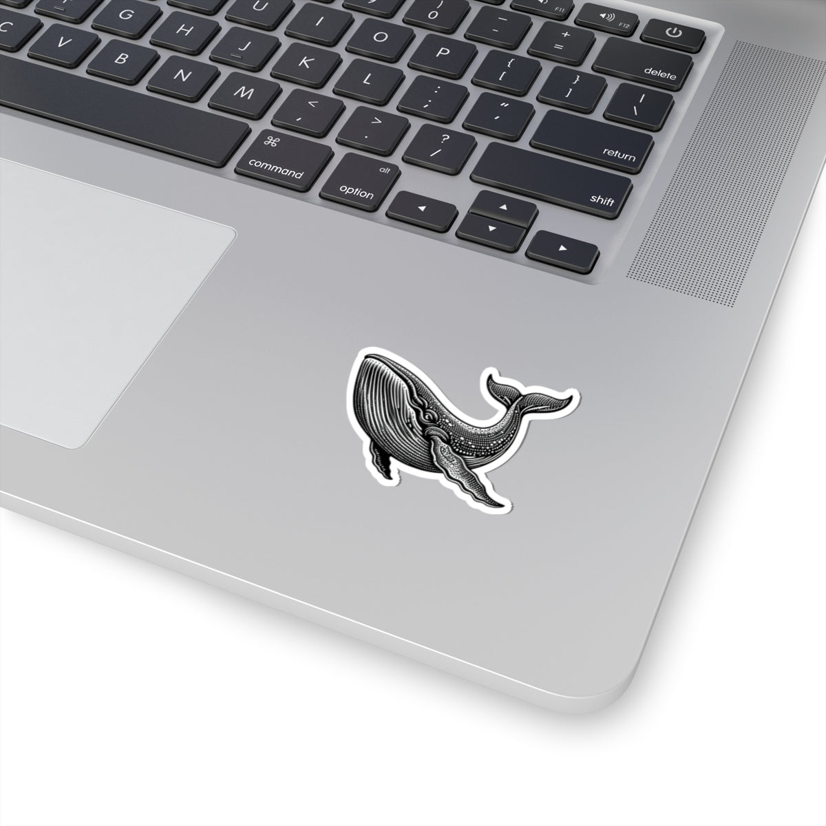 Tribal Tattoo Design Humpback Whale Kiss-Cut Sticker | Ocean Aesthetic Vinyl Decals | Laptop, Water Bottle, Journal Decor, Gifts for Marine Lovers