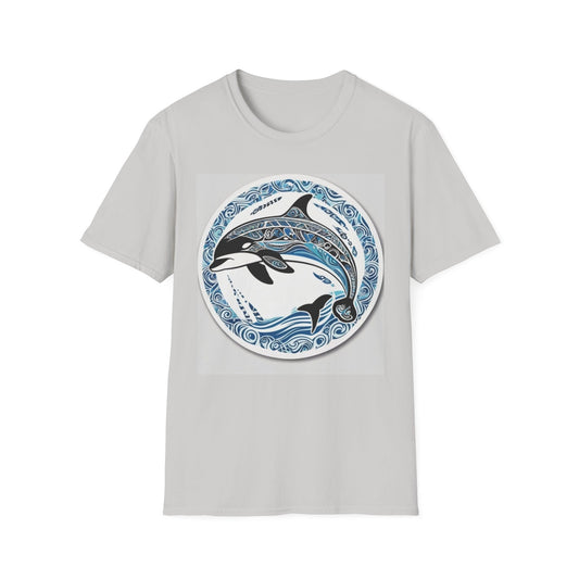 Marine Life Unisex Softstyle T-Shirt - Dolphin Design
