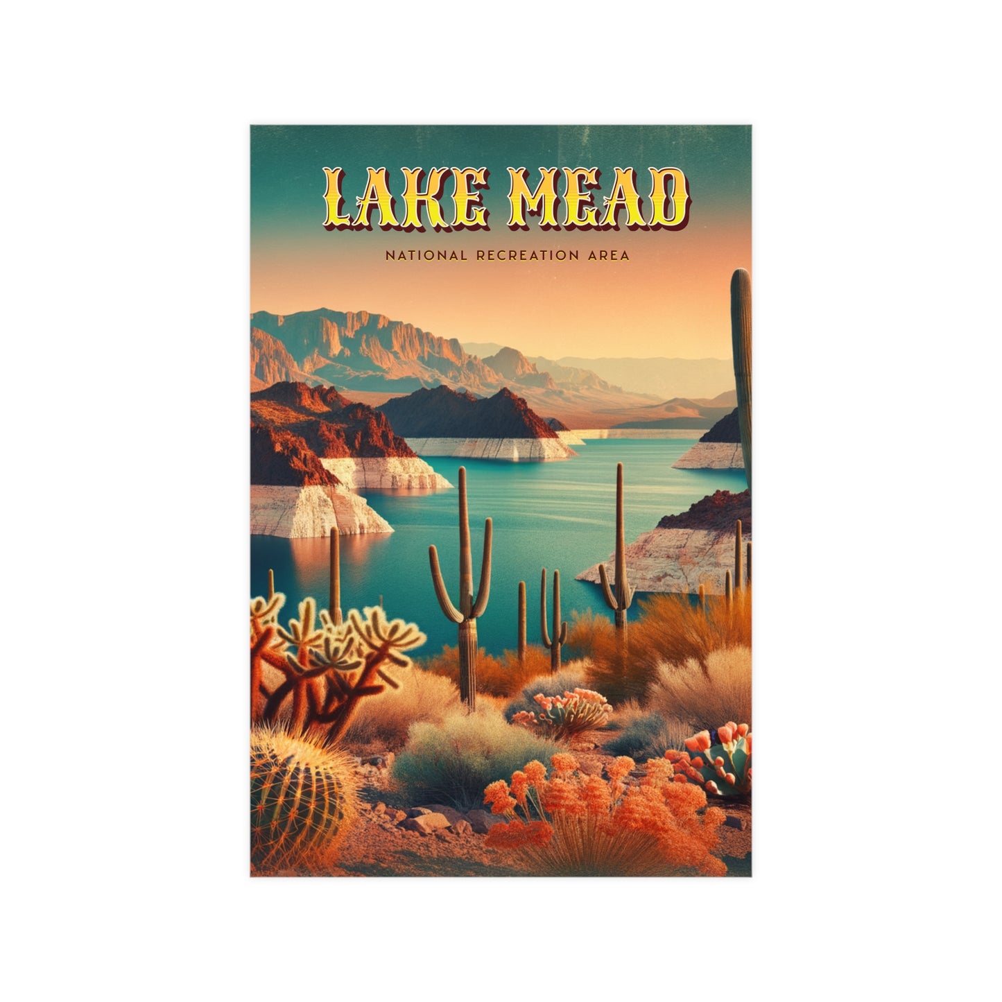 Lake Mead National Recreation Area Vintage Travel Poster
