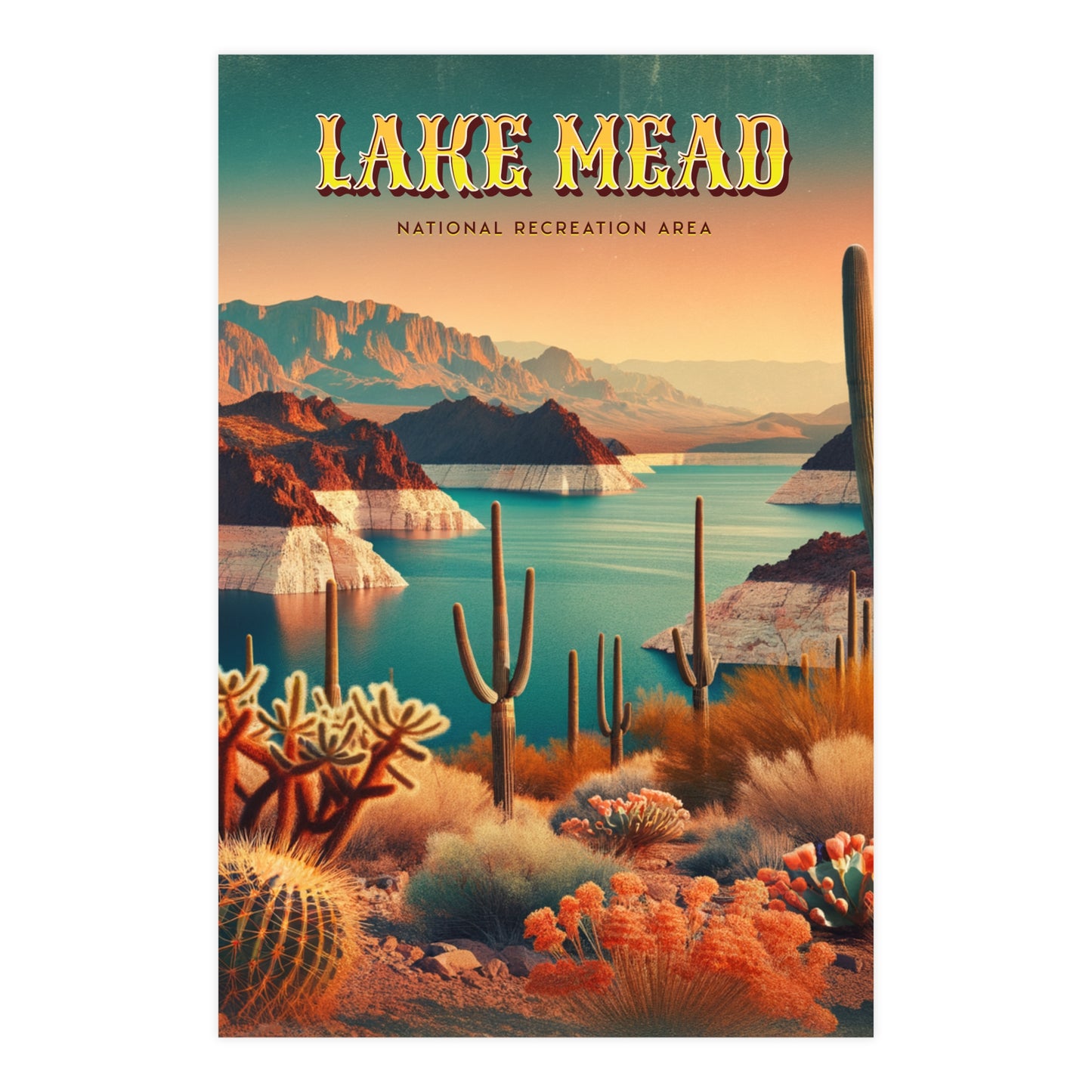 Lake Mead National Recreation Area Vintage Travel Poster