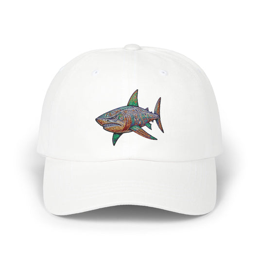 Classic Dad Cap Tribal Shark