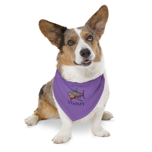 Colorful Shark Pet Bandana Collar | Fun Dog Accessory for Walks, Beach Days, Pet Parties, Summer Style, Unique Dog Gift