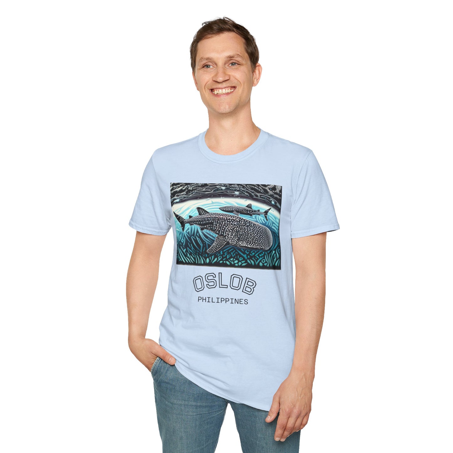 Whale Shark Lovers Oslob Unisex Softstyle T-Shirt - Ocean Inspired Tee, Beachwear, Gift for Him/Her, Casual Wear, Summer Style