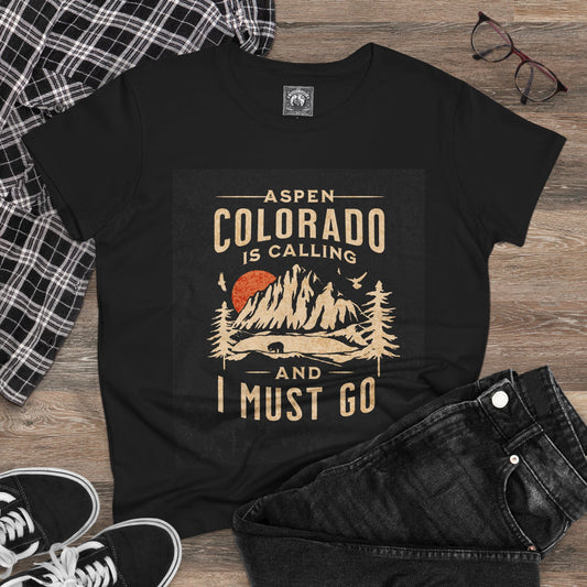 Aspen Colorado Graphic Tee - I Must Go Shirt, Casual Beachwear, Summer Top, Gift for Nature Lovers, Vacation Outfit