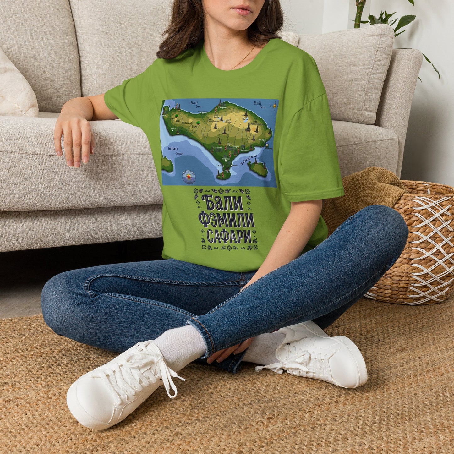 Bali Map T-Shirt — Family Safari Illustrated Island Tee