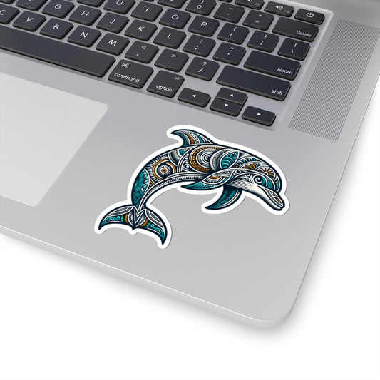 Bohemian Dolphin Stickers - Ocean Decor, Nature Lover Gift, Laptop Stickers, Waterproof Art, Beach House Decor