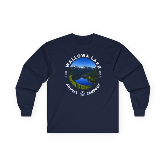 Customizable Lake Annual Campout Long Sleeve Tee — Scenic Mountain & Lake Camping Shirt