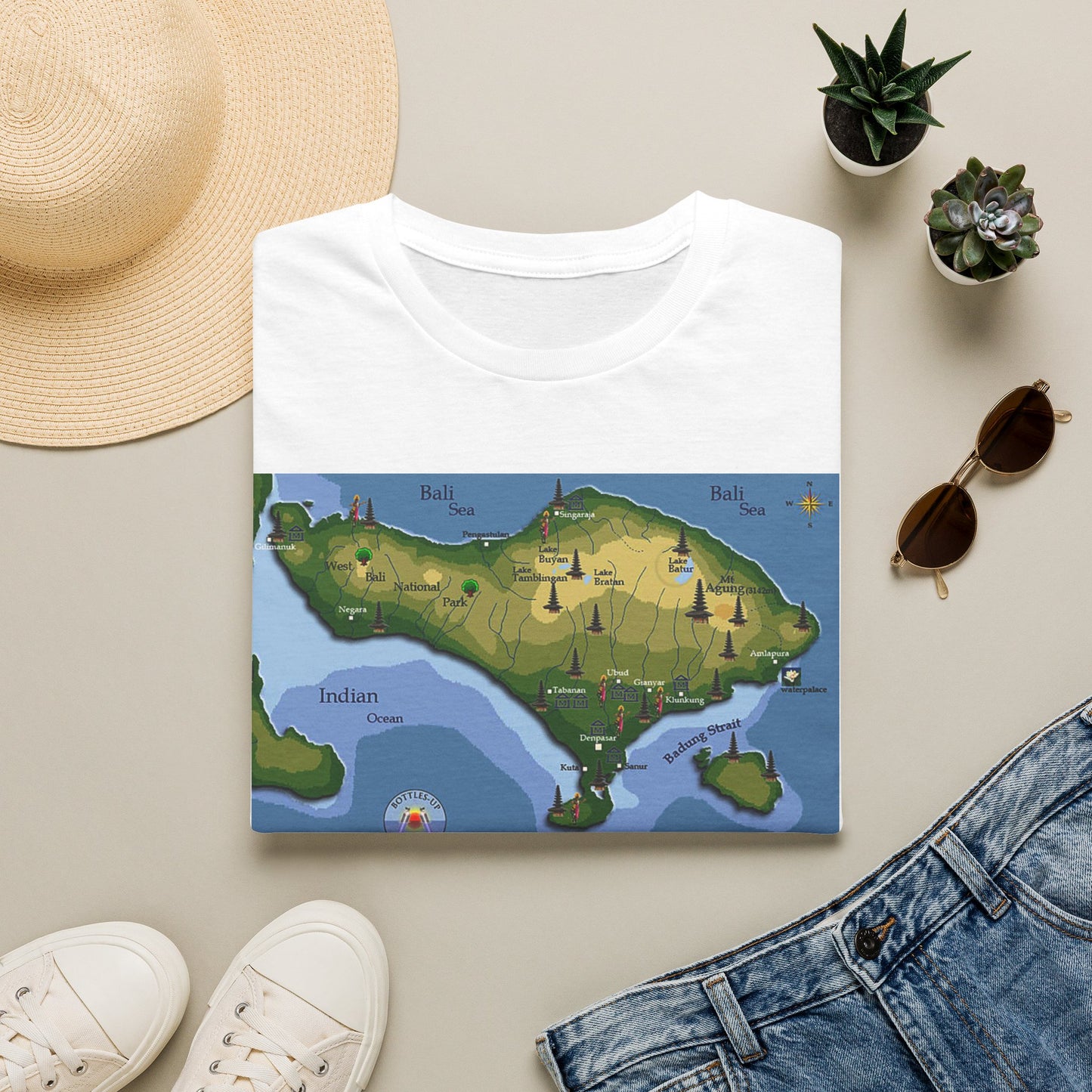 Bali Map T-Shirt — Family Safari Illustrated Island Tee