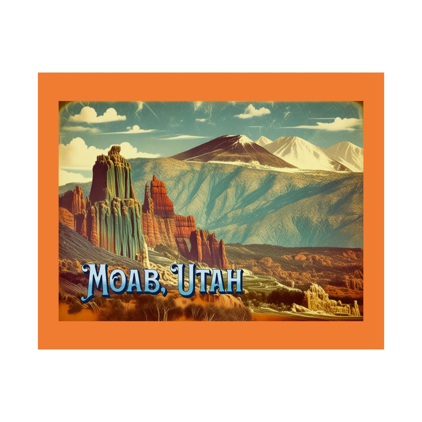 Moab, Utah Matte Horizontal Posters, Vintage Travel Decor, Wall Art, Gift for Nature Lovers, Home Decoration, Adventure Wall Art